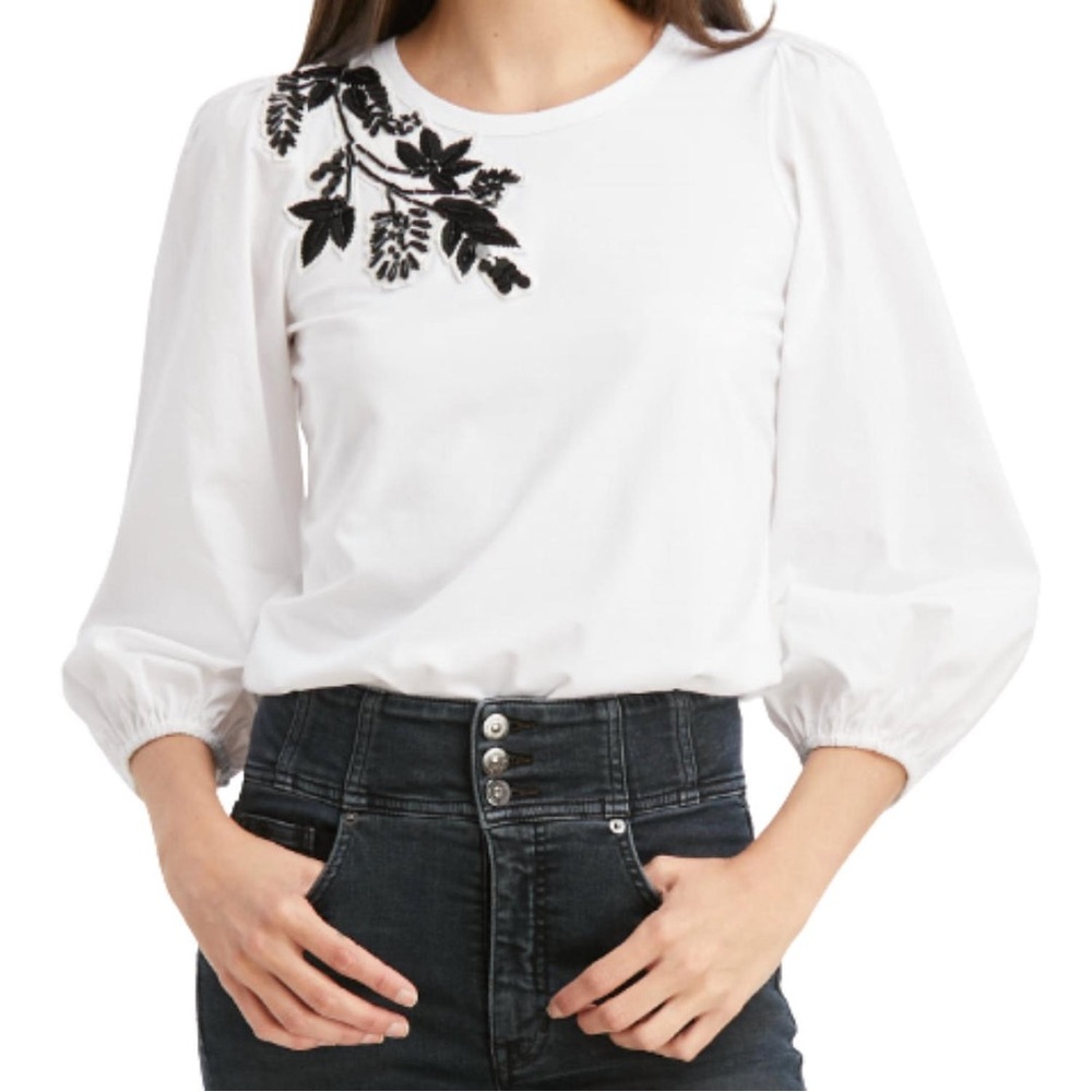 NWOT VERONICA BEARD Franchi Top In White Size S $ 299
